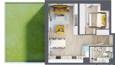 2 pokoje, mieszkanie 43,11 m², parter, oferta nr 10, Apartamenty Talarowa 3, Warszawa, Białołęka, Tarchomin, ul. Talarowa