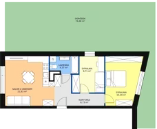 3 pokoje, apartament 59,93 m², parter, oferta nr A4, Rodzinna Malta, Poznań, Warszawskie-Pomet-Maltańskie, Komandoria, ul. Bnińska