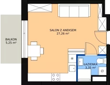 1 pokój, mieszkanie 30,61 m², piętro 2, oferta nr A12, Rodzinna Malta, Poznań, Warszawskie-Pomet-Maltańskie, Komandoria, ul. Bnińska
