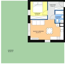 2 pokoje, mieszkanie 39,96 m², parter, oferta nr B4, Rodzinna Malta, Poznań, Warszawskie-Pomet-Maltańskie, Komandoria, ul. Bnińska