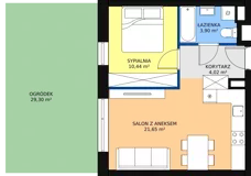 2 pokoje, mieszkanie 40,01 m², parter, oferta nr C5, Rodzinna Malta, Poznań, Warszawskie-Pomet-Maltańskie, Komandoria, ul. Bnińska