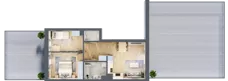 3 pokoje, mieszkanie 52,11 m², piętro 1, oferta nr 28, Choiny 3 Budynek B3, Lublin, Czechów Północny, ul. Choiny 3