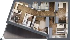 4 pokoje, apartament 71,58 m², piętro 2, oferta nr 5, Północna 31, Lublin, Śródmieście, Czechów Południowy, ul. Północna 31