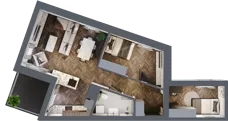 3 pokoje, apartament 60,04 m², piętro 2, oferta nr 10, Północna 31, Lublin, Śródmieście, Czechów Południowy, ul. Północna 31