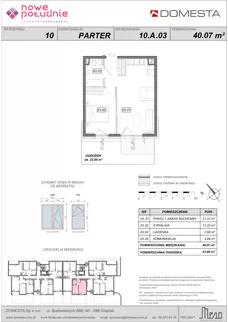2 pokoje, mieszkanie 38,89 m², piętro 1, oferta nr 10.B.07, Nowe Południe - budynek 10, Gdańsk, Orunia Górna-Gdańsk Południe, Maćkowy, ul. Starogrodzka / Borkowska