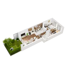 3 pokoje, mieszkanie 59,01 m², parter, oferta nr A.1.5, #NaSwoim2, Gdańsk, Chełm, ul. Ptasia 22
