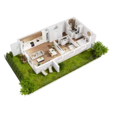 3 pokoje, mieszkanie 67,21 m², parter, oferta nr A.1.1, #NaSwoim2, Gdańsk, Chełm, ul. Ptasia 22