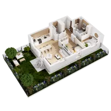 3 pokoje, mieszkanie 65,08 m², piętro 1, oferta nr 8.A.06, Nowe Południe - budynek 8, Gdańsk, Orunia Górna-Gdańsk Południe, Maćkowy, ul. Starogrodzka / Borkowska