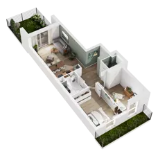 3 pokoje, mieszkanie 63,81 m², piętro 1, oferta nr 10.A.08, Nowe Południe - budynek 10, Gdańsk, Orunia Górna-Gdańsk Południe, Maćkowy, ul. Starogrodzka / Borkowska