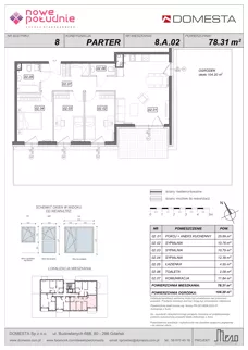 4 pokoje, mieszkanie 78,94 m², piętro 2, oferta nr 8.A.12, Nowe Południe - budynek 8, Gdańsk, Orunia Górna-Gdańsk Południe, Maćkowy, ul. Starogrodzka / Borkowska