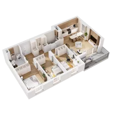 4 pokoje, mieszkanie 78,94 m², piętro 2, oferta nr 8.A.12, Nowe Południe - budynek 8, Gdańsk, Orunia Górna-Gdańsk Południe, Maćkowy, ul. Starogrodzka / Borkowska