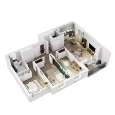 4 pokoje, mieszkanie 79,87 m², piętro 1, oferta nr 10.A.06, Nowe Południe - budynek 10, Gdańsk, Orunia Górna-Gdańsk Południe, Maćkowy, ul. Starogrodzka / Borkowska