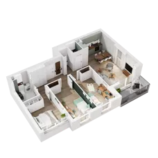 4 pokoje, mieszkanie 80,11 m², piętro 3, oferta nr 10.A.14, Nowe Południe - budynek 10, Gdańsk, Orunia Górna-Gdańsk Południe, Maćkowy, ul. Starogrodzka / Borkowska
