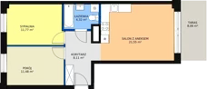 3 pokoje, mieszkanie 57,10 m², parter, oferta nr M65, Dom na Mariackiej, Radom, Planty, ul. Mariacka 4