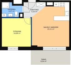 2 pokoje, mieszkanie 48,10 m², parter, oferta nr M145, Dom na Mariackiej, Radom, Planty, ul. Mariacka 4
