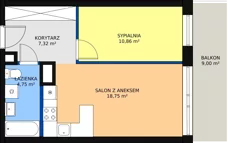 2 pokoje, mieszkanie 41,70 m², piętro 1, oferta nr M5, Dom na Mariackiej, Radom, Planty, ul. Mariacka 4