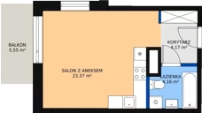 1 pokój, mieszkanie 31,80 m², piętro 2, oferta nr M12, Dom na Mariackiej, Radom, Planty, ul. Mariacka 4