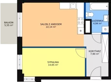 2 pokoje, mieszkanie 49,50 m², piętro 5, oferta nr M110, Dom na Mariackiej, Radom, Planty, ul. Mariacka 4