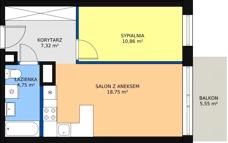 2 pokoje, mieszkanie 41,45 m², piętro 6, oferta nr M50, Dom na Mariackiej, Radom, Planty, ul. Mariacka 4