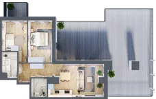 3 pokoje, mieszkanie 59,53 m², piętro 3, oferta nr 123/31, Ostródzka 123 - Etap II, Warszawa, Białołęka, Brzeziny, ul. Ostródzka 123