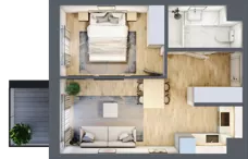 2 pokoje, mieszkanie 36,96 m², piętro 2, oferta nr 123 A/A-39, Ostródzka 123 - Etap II, Warszawa, Białołęka, Brzeziny, ul. Ostródzka 123