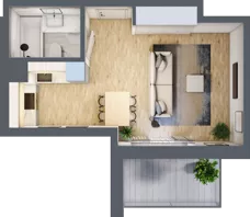 1 pokój, mieszkanie 29,27 m², piętro 2, oferta nr 123 A/A-31, Ostródzka 123 - Etap II, Warszawa, Białołęka, Brzeziny, ul. Ostródzka 123