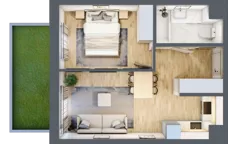 2 pokoje, mieszkanie 37,06 m², parter, oferta nr 123 A/A-10, Ostródzka 123 - Etap II, Warszawa, Białołęka, Brzeziny, ul. Ostródzka 123