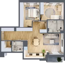 3 pokoje, mieszkanie 76,41 m², piętro 3, oferta nr Giserska 5/79, Panorama Ursus, Warszawa, Ursus, Szamoty, ul. Giserska 5