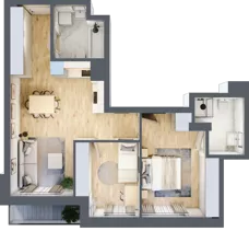 3 pokoje, mieszkanie 61,06 m², piętro 2, oferta nr Giserska 5/60, Panorama Ursus, Warszawa, Ursus, Szamoty, ul. Giserska 5