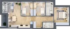3 pokoje, mieszkanie 61,26 m², piętro 5, oferta nr Giserska 5/98, Panorama Ursus, Warszawa, Ursus, Szamoty, ul. Giserska 5