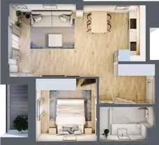 2 pokoje, mieszkanie 43,86 m², piętro 4, oferta nr Giserska 5/85, Panorama Ursus, Warszawa, Ursus, Szamoty, ul. Giserska 5