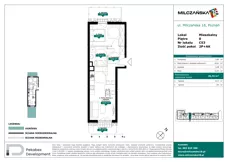 2 pokoje, mieszkanie 46,36 m², parter, oferta nr C53, Milczańska 18, Poznań, Rataje, Łacina, ul. Milczańska 18