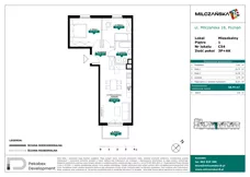 3 pokoje, mieszkanie 58,70 m², piętro 1, oferta nr C54, Milczańska 18, Poznań, Rataje, Łacina, ul. Milczańska 18