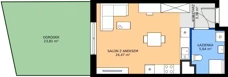 1 pokój, mieszkanie 33,49 m², parter, oferta nr A.1.4, JA_SIELSKA etap V, Poznań, Podolany, Podolany, ul. Jasielska