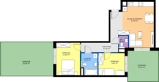 3 pokoje, mieszkanie 63,15 m², parter, oferta nr C.1.5, JA_SIELSKA etap V, Poznań, Podolany, Podolany, ul. Jasielska