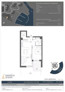2 pokoje, lokal inwestycyjny 57,15 m², parter, oferta nr H.108, Nautica Resort, Giżycko, ul. Moniuszki 23