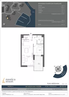 2 pokoje, lokal inwestycyjny 50,02 m², piętro 2, oferta nr H.308, Nautica Resort, Giżycko, ul. Moniuszki 23