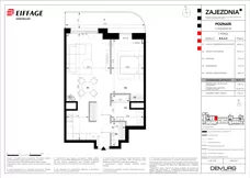 1 pokój, mieszkanie 58,33 m², piętro 4, oferta nr B.A.4.3, Zajezdnia, Poznań, Jeżyce, Jeżyce, ul. Zwierzyniecka 26