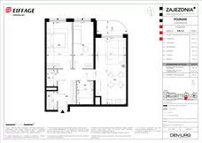 3 pokoje, mieszkanie 70,28 m², piętro 1, oferta nr B.B.1.4, Zajezdnia, Poznań, Jeżyce, Jeżyce, ul. Zwierzyniecka 26