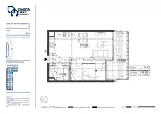 2 pokoje, apartament 42,60 m², piętro 1, oferta nr 1/41/, Omega Lake Apartments, Olsztyn, Dajtki, ul. Sielska 4