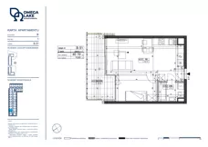 2 pokoje, apartament 40,19 m², piętro 1, oferta nr 1/51/, Omega Lake Apartments, Olsztyn, Dajtki, ul. Sielska 4