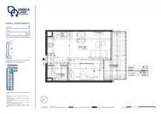 2 pokoje, apartament 42,60 m², piętro 2, oferta nr 2/72/, Omega Lake Apartments, Olsztyn, Dajtki, ul. Sielska 4
