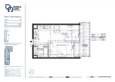 2 pokoje, apartament 38,72 m², piętro 2, oferta nr 2/77/, Omega Lake Apartments, Olsztyn, Dajtki, ul. Sielska 4