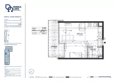 2 pokoje, apartament 40,19 m², piętro 2, oferta nr 2/88/, Omega Lake Apartments, Olsztyn, Dajtki, ul. Sielska 4