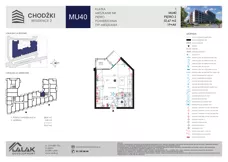 1 pokój, mieszkanie 32,67 m², piętro 2, oferta nr MU40, Chodźki Residence 2, Lublin, Czechów Południowy,  ul. Chodźki