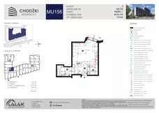 1 pokój, mieszkanie 44,24 m², piętro 1, oferta nr MU156, Chodźki Residence 2, Lublin, Czechów Południowy,  ul. Chodźki