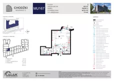 1 pokój, mieszkanie 44,24 m², piętro 2, oferta nr MU167, Chodźki Residence 2, Lublin, Czechów Południowy,  ul. Chodźki