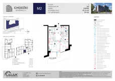 2 pokoje, mieszkanie 35,10 m², parter, oferta nr M2, Chodźki Residence 2, Lublin, Czechów Południowy,  ul. Chodźki