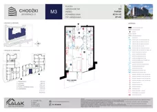 2 pokoje, mieszkanie 41,22 m², piętro 3, oferta nr MU61, Chodźki Residence 2, Lublin, Czechów Południowy,  ul. Chodźki