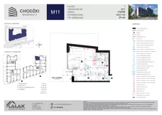 2 pokoje, mieszkanie 44,01 m², parter, oferta nr M11, Chodźki Residence 2, Lublin, Czechów Południowy,  ul. Chodźki